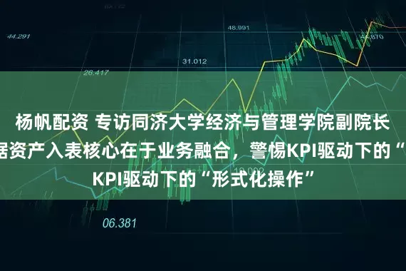杨帆配资 专访同济大学经济与管理学院副院长王洪伟：数据资产入表核心在于业务融合，警惕KPI驱动下的“形式化操作”